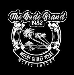 THE DUDE BRAND 1982 WHERE STREET WEAR MEETS LUXURY trademark