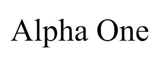 ALPHA ONE trademark