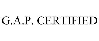 G.A.P. CERTIFIED trademark