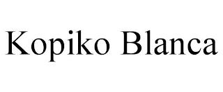 KOPIKO BLANCA trademark