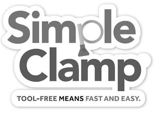 SIMPLE CLAMP TOOL-FREE MEANS FAST AND EASY. trademark