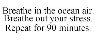 BREATHE IN THE OCEAN AIR. BREATHE OUT YOUR STRESS. REPEAT FOR 90 MINUTES. trademark