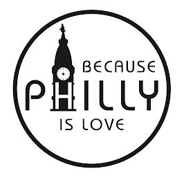 BECAUSE PHILLY IS LOVE trademark