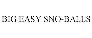 BIG EASY SNO-BALLS trademark