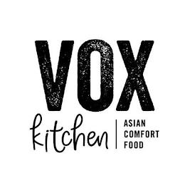 VOX KITCHEN ASIAN COMFORT FOOD trademark