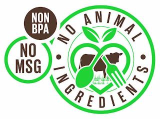 NO ANIMAL· INGREDIENTS· NON BPA NO MSG trademark