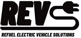 REVS REFUEL ELECTRIC VEHICLE SOLUTIONS trademark