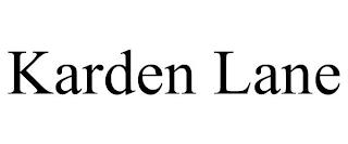 KARDEN LANE trademark