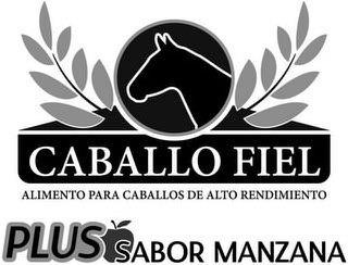 CABALLO FIEL ALIMENTO PARA CABALLOS DE ALTO RENDIMIENTO PLUS SABOR MANZANA trademark