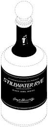 PREMIUM STRAIGHT RYE WHISKEY STILLWATER RYE CRAFTED BY BUSHWOOD SPIRITS BLACK LABEL SERIES SINGLE BARREL RYE DISTILLED IN KENTUCKY trademark