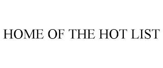 HOME OF THE HOT LIST trademark