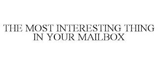 THE MOST INTERESTING THING IN YOUR MAILBOX trademark