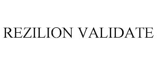 REZILION VALIDATE trademark