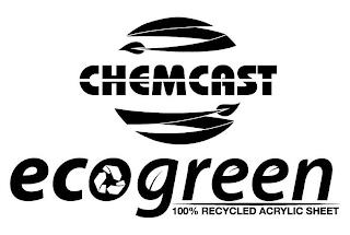 CHEMCAST ECOGREEN 100% RECYCLED ACRYLIC SHEET trademark