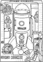 ASTRO VENTURE 3+ SPACE ROCKET SPACE PLAYSET INSIDE! PLAY MIND GRAB THE HANDLE TO FLY AROUND PRESS BUTTON FOR LIGHTS & SOUND SPACE ROCKET trademark