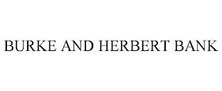 BURKE AND HERBERT BANK trademark