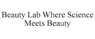 BEAUTY LAB WHERE SCIENCE MEETS BEAUTY trademark