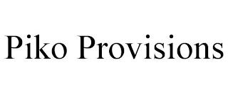 PIKO PROVISIONS trademark