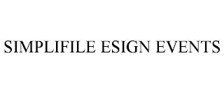 SIMPLIFILE ESIGN EVENTS trademark