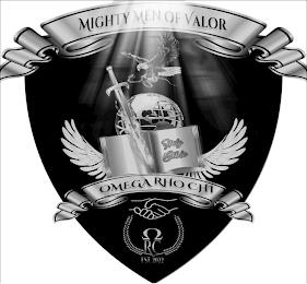 MIGHTY MEN OF VALOR OMEGA RHO CHI HOLY BIBLE RC EST. 2022 trademark