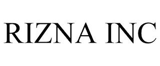 RIZNA INC trademark