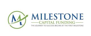 M MILESTONE CAPITAL FUNDING THE JOURNEY TO SUCCESS BEGINS AT THE FIRST MILESTONE trademark