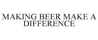 MAKING BEER MAKE A DIFFERENCE trademark