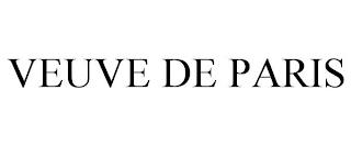 VEUVE DE PARIS trademark