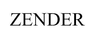 ZENDER trademark