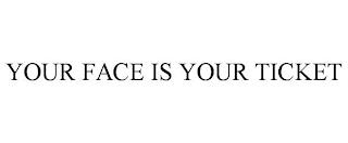 YOUR FACE IS YOUR TICKET trademark