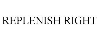 REPLENISH RIGHT trademark