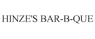 HINZE'S BAR-B-QUE trademark