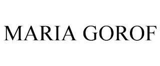 MARIA GOROF trademark