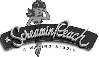 THE SCREAMINPEACH A WAXING STUDIO trademark