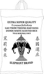 EXTRA SUPER QUALITY GAO THOM THUONG HAO HANG JASMIN WHITE SCENTED RICE ELEPHANT BRAND trademark