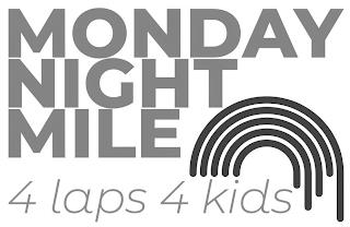 MONDAY NIGHT MILE 4 LAPS 4 KIDS trademark