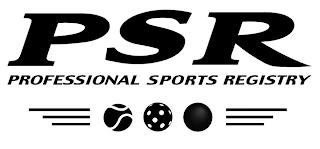 PSR PROFESSIONAL SPORTS REGISTRY trademark