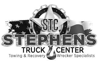 STC STEPHENS TRUCK CENTER TOWING & RECOVERY WRECKER SPECIALISTS trademark