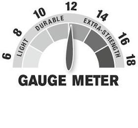 GAUGE METER LIGHT DURABLE EXTRA-STRENGTH trademark