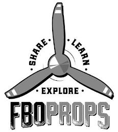 SHARE, LEARN, EXPLORE, FBOPROPS trademark