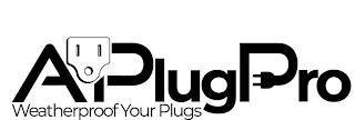 APLUGPRO WEATHERPROOF YOUR PLUGS trademark