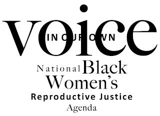 IN OUR OWN VOICE NATIONAL BLACK WOMEN'S REPRODUCTIVE JUSTICE AGENDA trademark