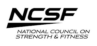 NCSF NATIONAL COUNCIL ON STRENGTH & FITNESS trademark