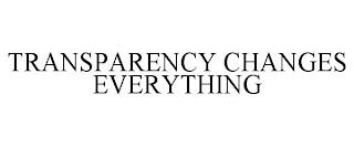 TRANSPARENCY CHANGES EVERYTHING trademark