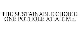 THE SUSTAINABLE CHOICE. ONE POTHOLE AT A TIME. trademark