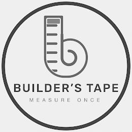 B BUILDER'S TAPE MEASURE ONCE trademark