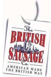 THE BRITISH SAUSAGE CO. AMERICAN MADE THE BRITISH WAY trademark