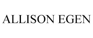 ALLISON EGEN trademark