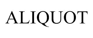 ALIQUOT trademark