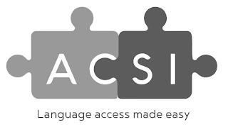 ACSI LANGUAGE ACCESS MADE EASY trademark